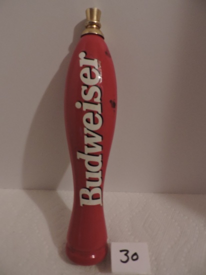 Budweiser Tapper Handle, 2 sided, 10", Has markings