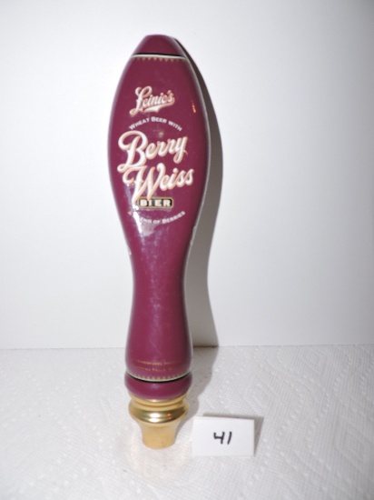 Leinies Berry Weiss Bier Tapper Handle, 2 sided, 11", Missing top piece