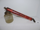 Vintage Hudson 2-Spray Sprayer, Glass canister, Wood Handle, 15