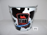 Tippy Cow Rum Cream Pail, New, Metal, 8 1/2