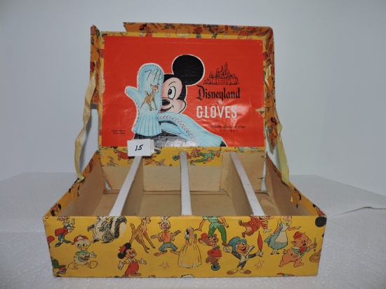 Vintage Disneyland Gloves Box, Wells Lamont Corp. Chicago, Walt Disney Prod.