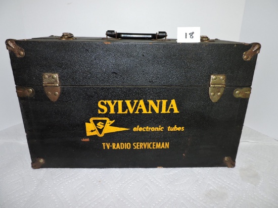 Vintage Sylvania Electronic Tubes TV-Radio Serviceman Case, 16 1/2" x 7 1/2" x 10"