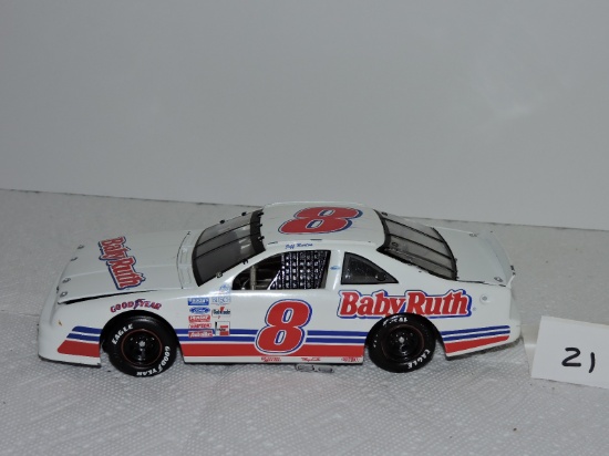 Action, Baby Ruth, #8,, Jeff Burton, 1991 Thunderbird, Diecast & Plastic, 8" x 3"