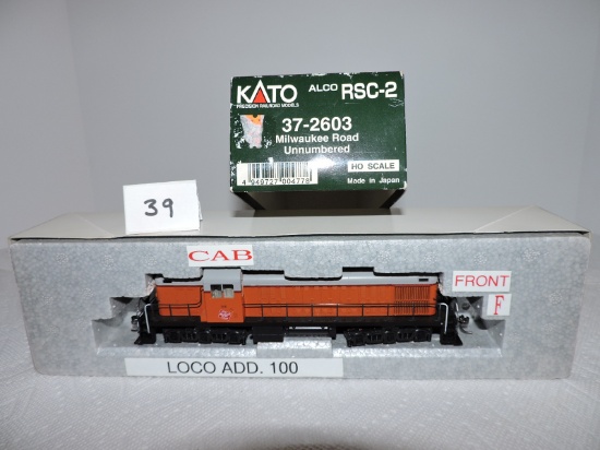 KATO Locomotive, ALCO RSC-2. 37-2603, Unnumbered, Milwaukee Road, HO Scale