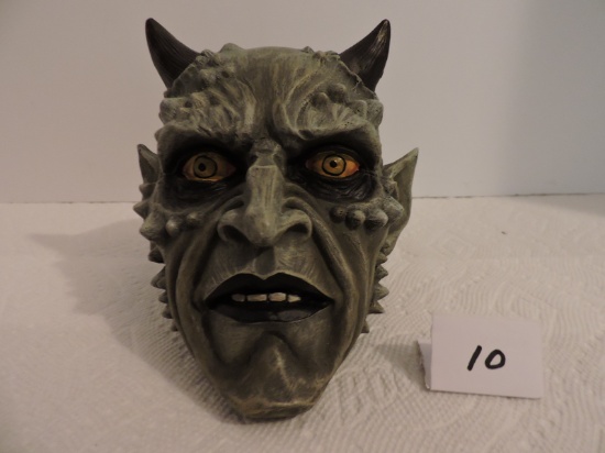 Devil Skull, Plastic With Cloth Bottom, Copyright C.L., 6" x 5"