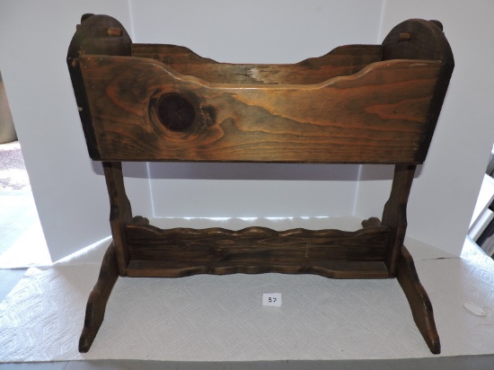 Wooden Cradle, 24 1/2" x 18" x 22"