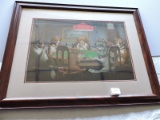 Dogs Playing Poker Print, Framed & Matted, Coolidge, 30
