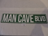 Man Cave Blvd. Metal Sign, 18