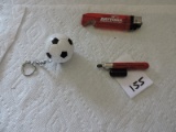 Soccer Ball Keychain, Daytona Lighter, American Tag Co. Lighter