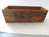Kraft American Cheese Wooden Box, Chicago, IL, 11 3/4