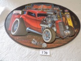 Hot Rod Garage Tin Sign, 15 3/4