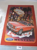 Mustang Tin Sign, Ford, Las Vegas, 17 1/2