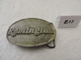 Remington Belt Buckle, Metal, 3 1/4