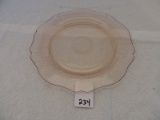 Depression Glass Plate, 10 3/4
