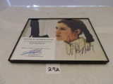 Framed Autographed Picture, Carrie Fischer, 8