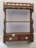 Wooden Shelf & 2 Drawer, Ceramic Knobs, Sven Remstedt, 31