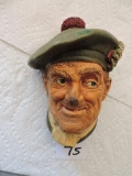 Jock, Bossons England World Copyright Reserved, 1969, Chalk Ware Wall Hanging, 5 1/2