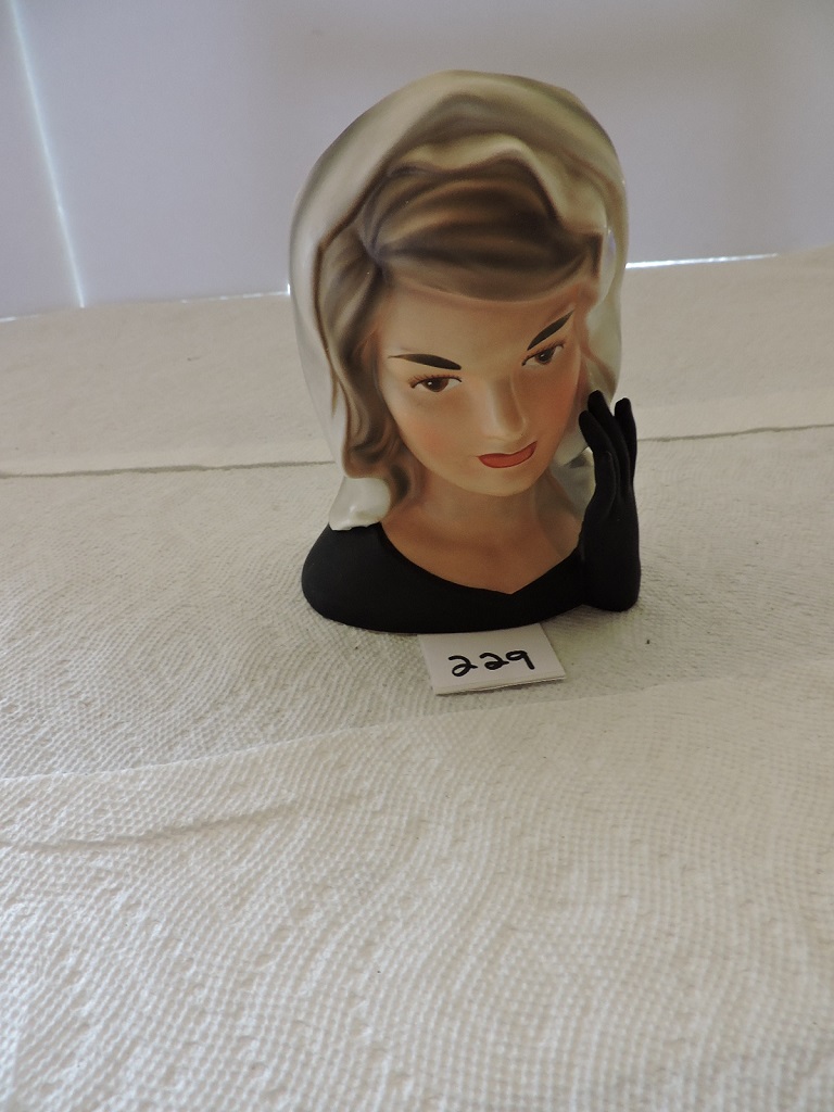 Jackie Kennedy O In Mourning Head Vase Planter E 1852 Inarco