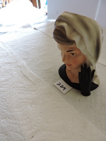 Jackie Kennedy O In Mourning Head Vase Planter E 1852 Inarco