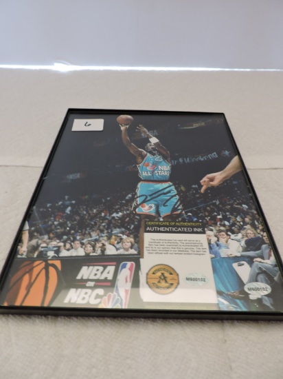 Framed Autographed Picture, Michael Jordon, NBA All Stars, 8" x 10", COA