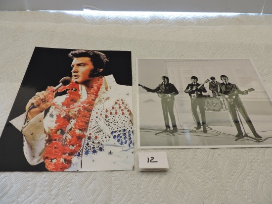 2 Pictures, Elvis, The Beatles, 8" x 10"