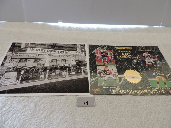 2 Pictures, Harley Davidson, Tribute To AFC Quarterbacks, 1993 Quarterback Club-Spectrum