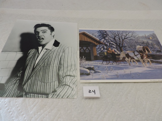2 Pictures, Elvis-8" x 10", Treasured Memories by Kim Norlien, Apple Creek Publishing