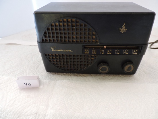 Vintage Emerson Radio, 700023 F182, Plastic, 9" x 5" x 5 1/2", Not tested