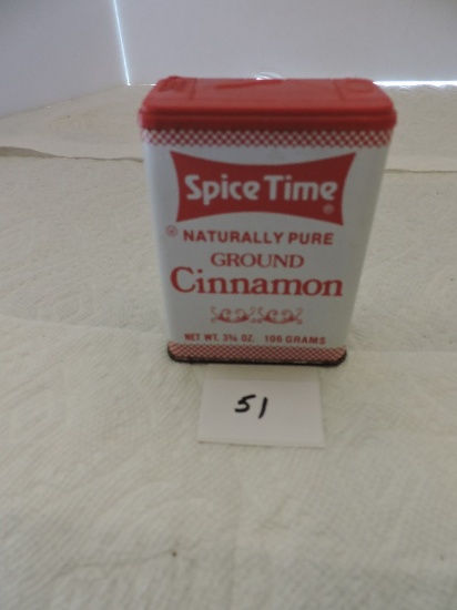 Spice Time Cinnamon Tin, 3 3/4" x 2 3/4" x 1 1/2"