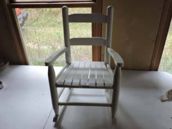 Child's Wooden Rocking Chair, 20 1/2" x 14" x 23 1/2" tall, LOCAL PICK UP ONLY
