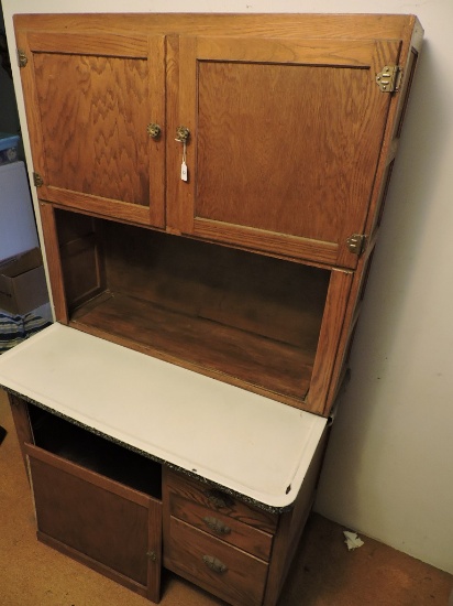 Hoosier Cabinet, Wood & Metal, 69 1/2" x 40 1/4" x 24", LOCAL PICK UP ONLY