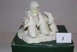 Snowbabies, What Shall We Do Today, Dept. 56, #68772, Bisque, Porcelain, 5