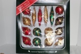 Imported Hand Decorated  Glass Christmas Ornaments, Bradford, Made In Mexico