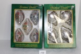 9 Hand Decorated Glass Ornaments, Christmas Classics