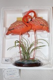Graceful Duet, Flamingo Statue, By Jeff Rechin, Danbury Mint, 10 1/2