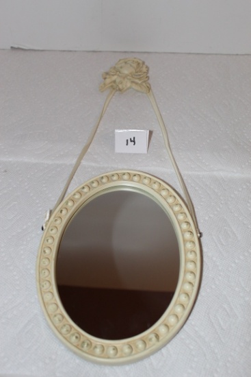 Hanging Mirror, 17", Resin & Glass