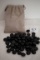 Black Stones With Pouch, Center Piece Flat Marbles, Vase Fillers