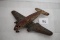 Metal Toy Airplane For Parts or Restoration, 7 1/2