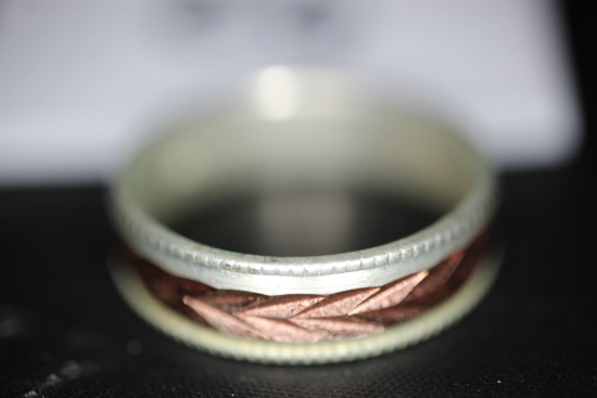 Ring, Stamped Copper, Inside Diameter 3/4"