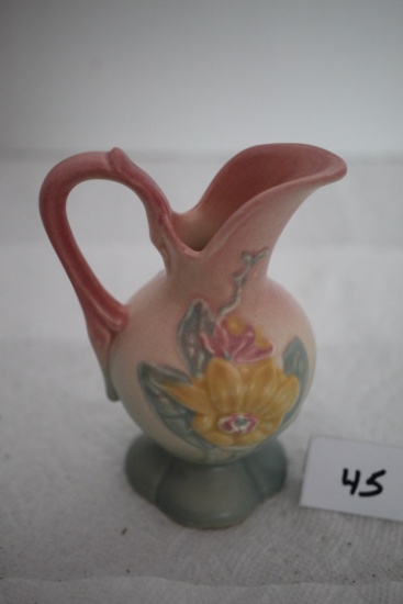 Hull Art Pottery Magnolia Ewer Pitcher, USA, #14, 4 3/4"