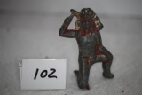 Metal Indian Figurine, 2 1/2