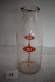 Pet Milk Company Glass Bottle, One Quart, S 51 On Bottom, 8 1/2