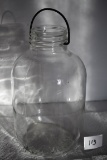 Glass Jar Pail With Bail, No. 10 Pail, 6103-1, 5, Letter J On Bottom, 9 1/2