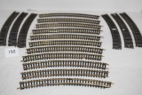 17 Pieces of Curved Track, HO Scale