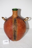 Leather Covered Decanter Bottle, 8 1/2