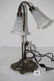 Table Lamp, Switch, Metal & Glass, 16