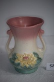 Hull Art Double Handle Water Lily Vase, USA, 4-6 1/2