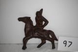 Metal Cast Indian On Horse, 3