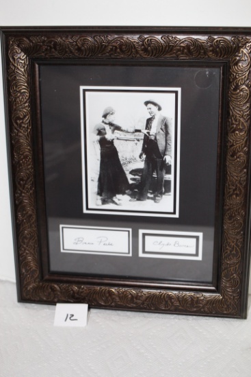 Framed Bonnie & Clyde Print, 12 1/2" x 11" incl. frame