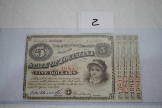 Baby Bond of the State of Louisiana, $5, #19843